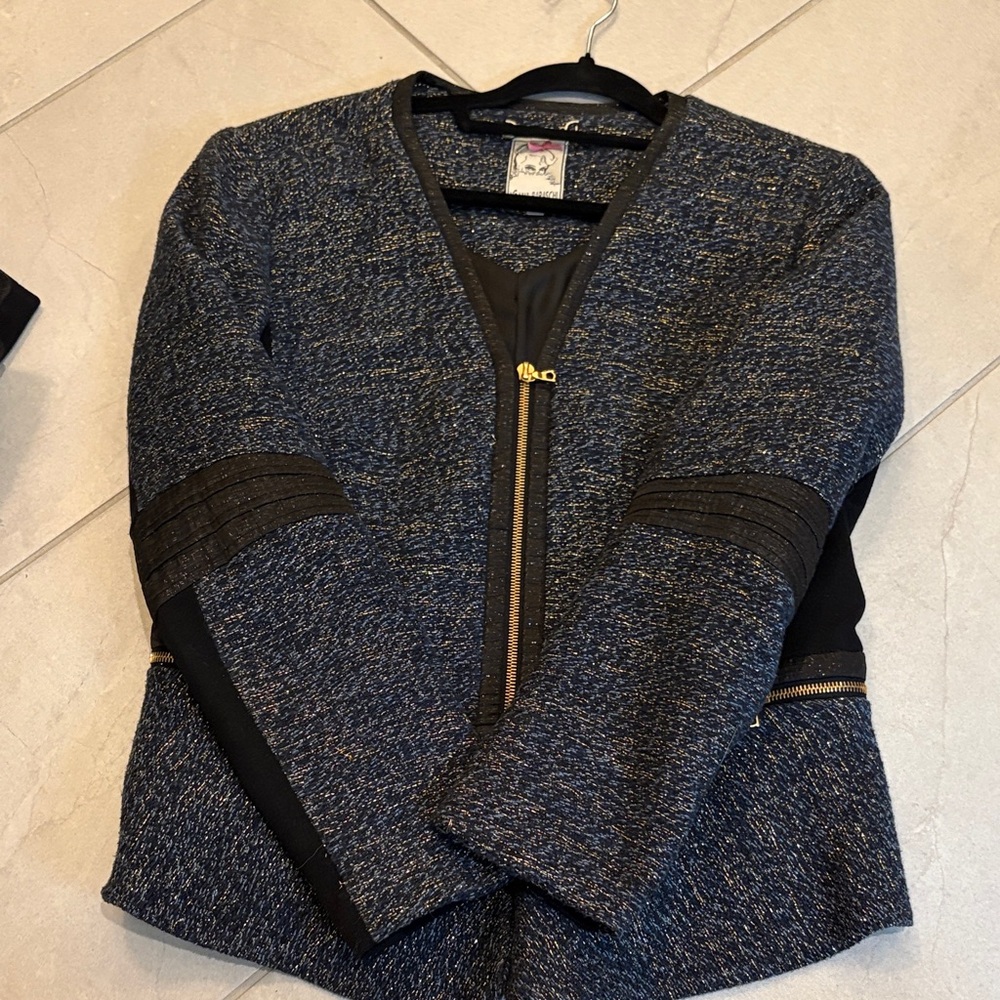 Yoana Baraschi Black and Blue Blazer